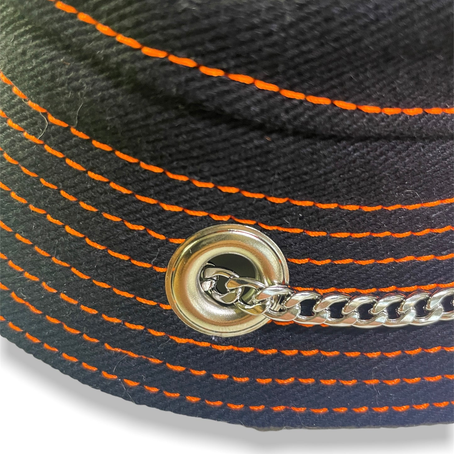 Black and Orange Horn Hat 1of1